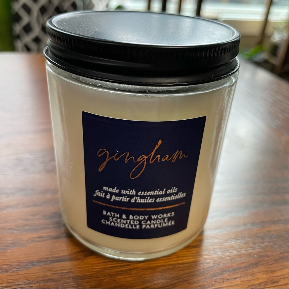 Bath & Body Works Single Wick Candles Gingham & Honeycrisp Apple New - Picture 4 of 5